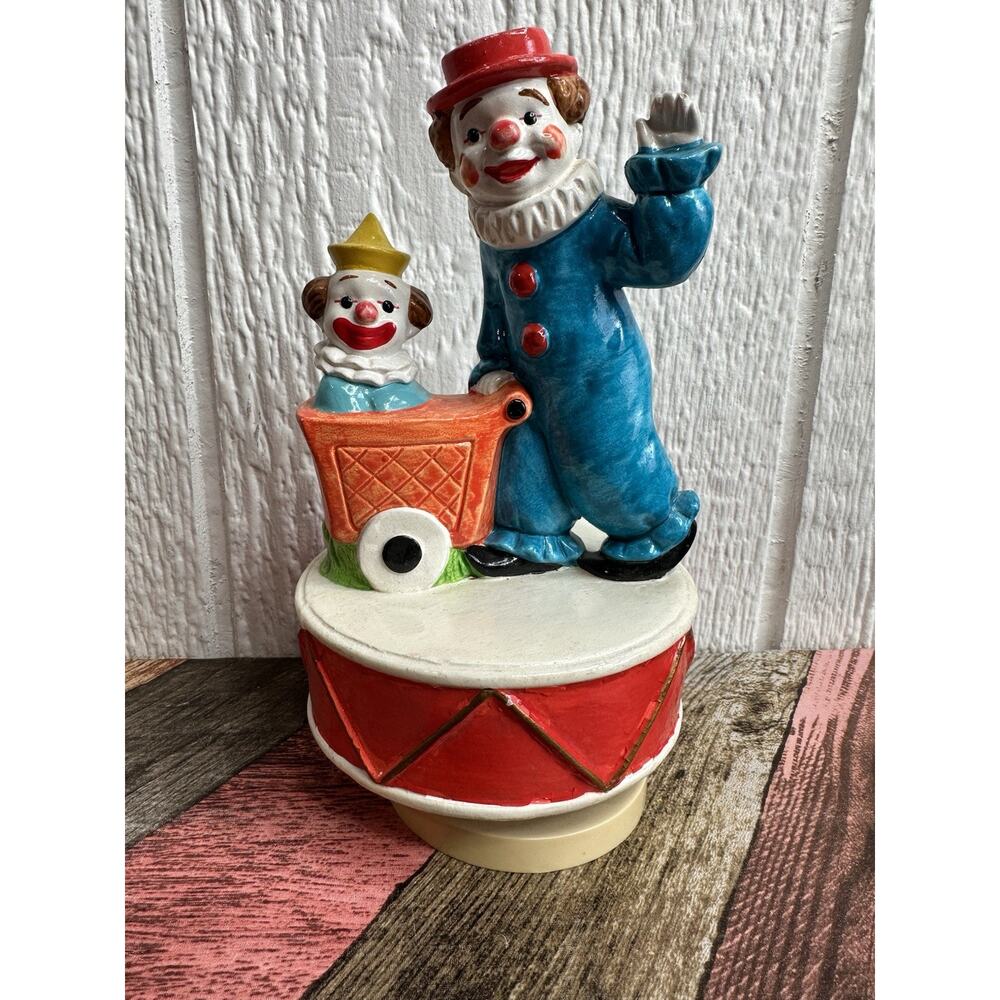 Vintage Gift World Of Gorham Rotating Musical Clown Music Box Saints Go Marching